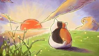 吃瓜小猫背影图